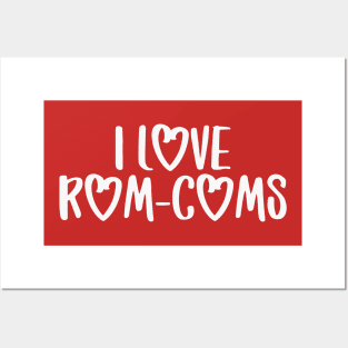 I Love Rom-Coms (Light Font) Posters and Art